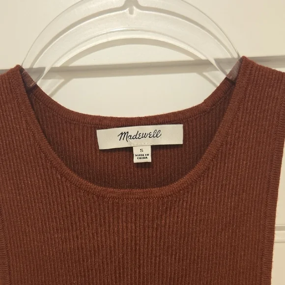 Madewell Chocolate Ribbed Tank Top - Picture 2 of 4